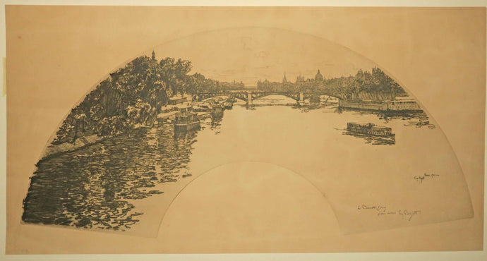 Éventail, La Seine vue du Pont Royal.