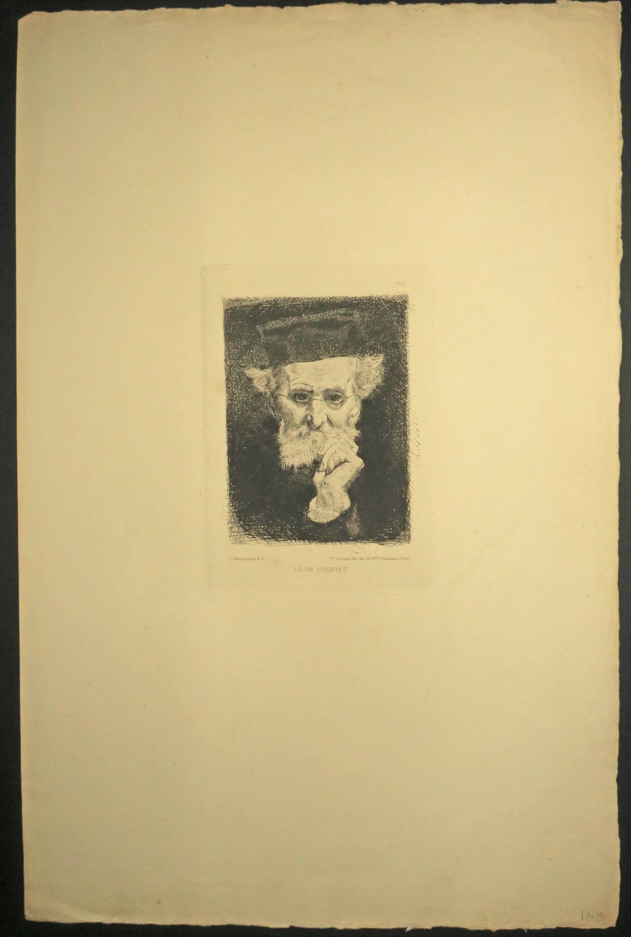 Portrait de Léon Cogniet (Peintre & graveur, né à Paris en 1794 et mort en 1880). c.