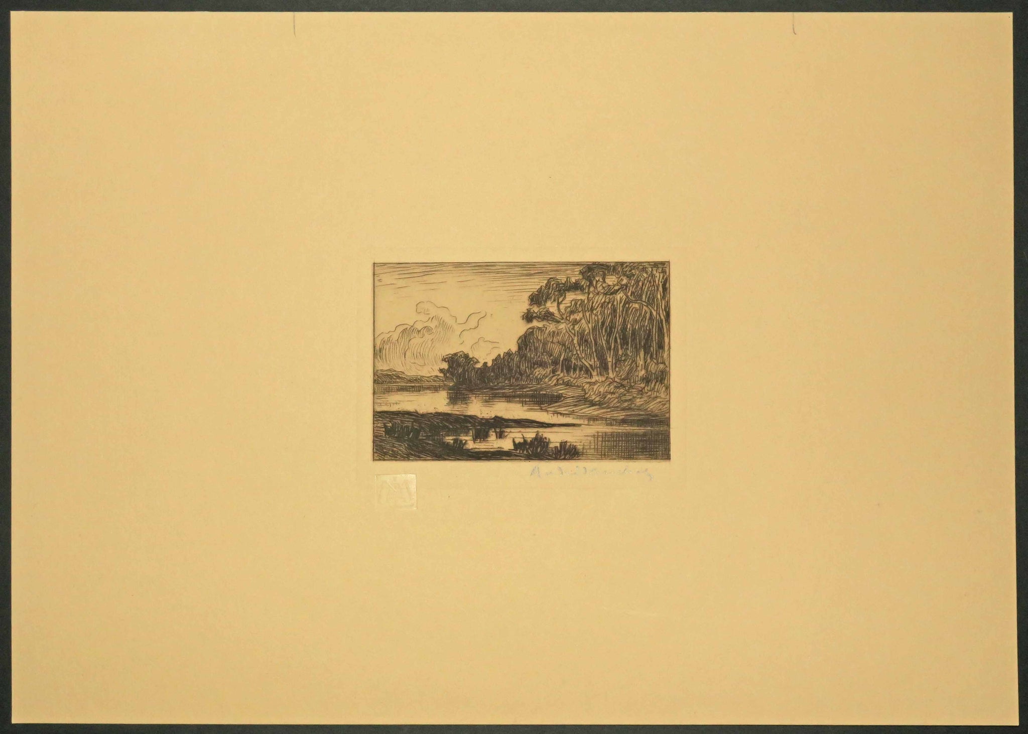 [Paysage, Bord d'un lac].