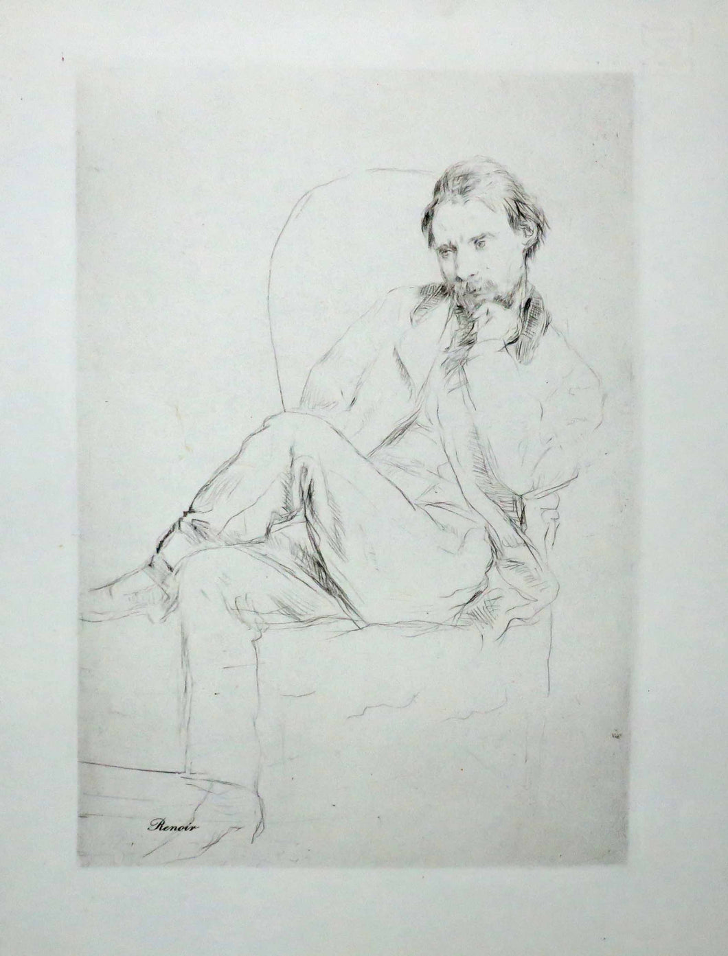 Portrait de Renoir, les jambes croisées (peintre).