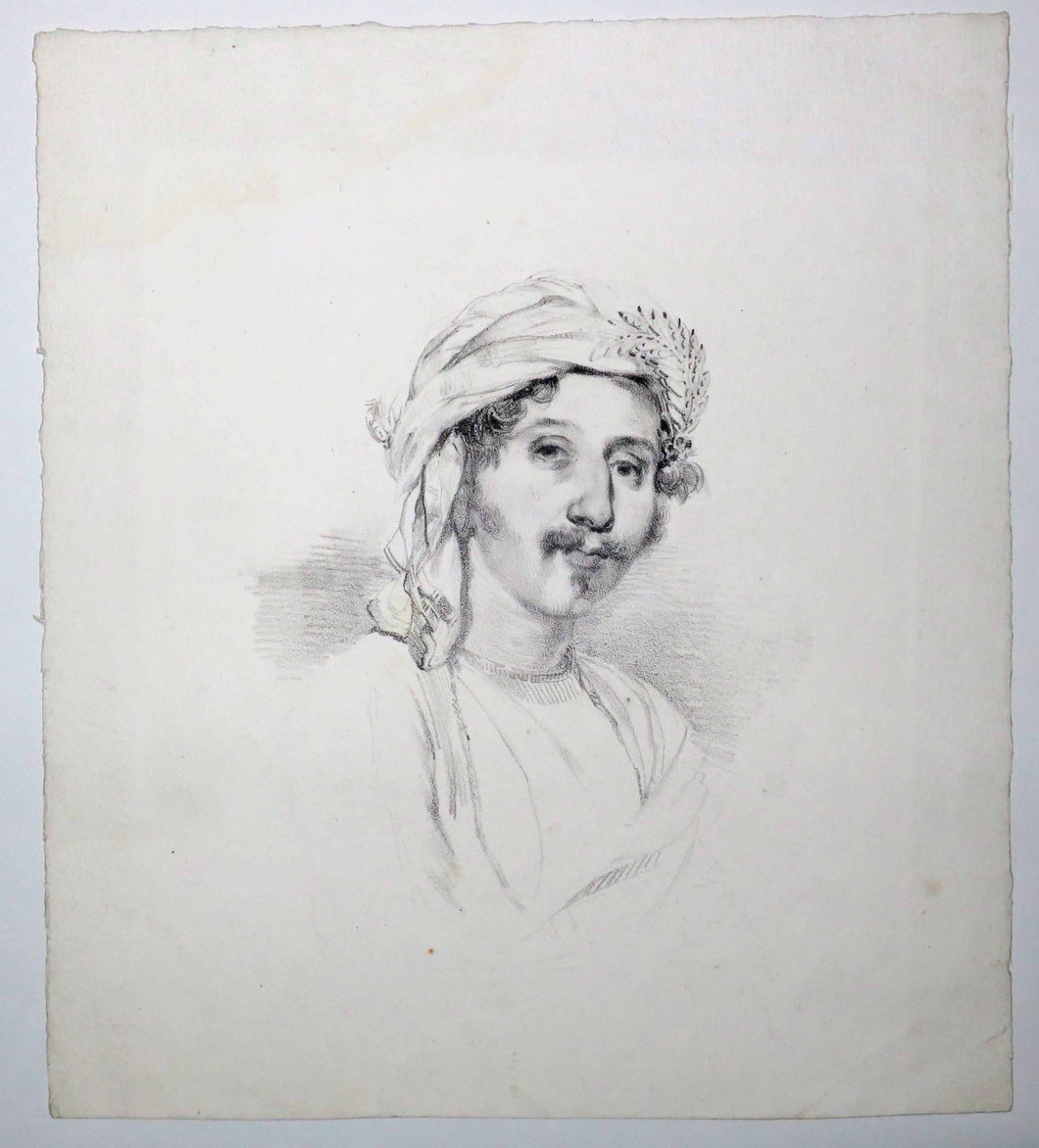 Portrait d'Arthur du Bois de Beauchesne, portant un turban (1798†1852). 