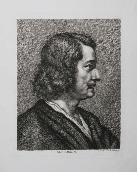 Portrait de Nicolas Poussin, peintre et graveur français du XVIIème siècle. 