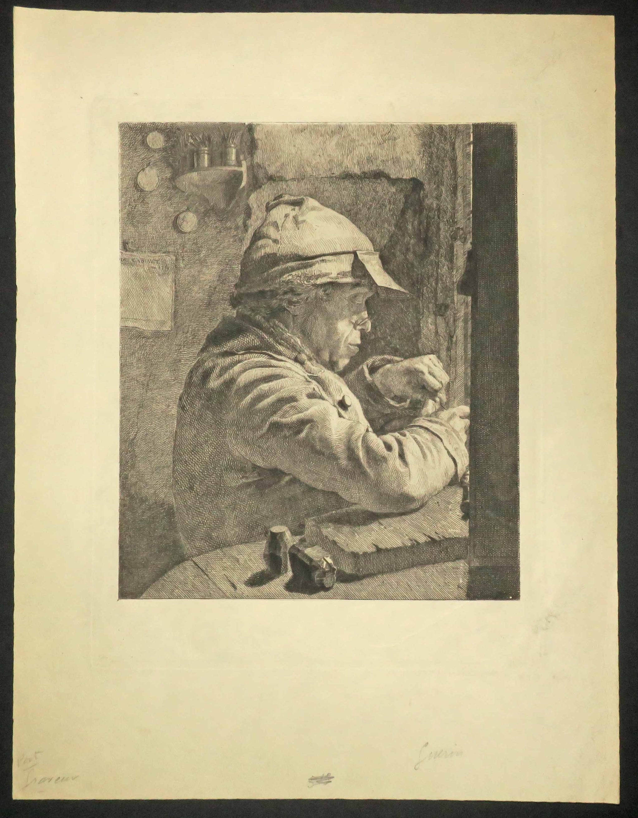 Mon père (Graveur dans son atelier). 