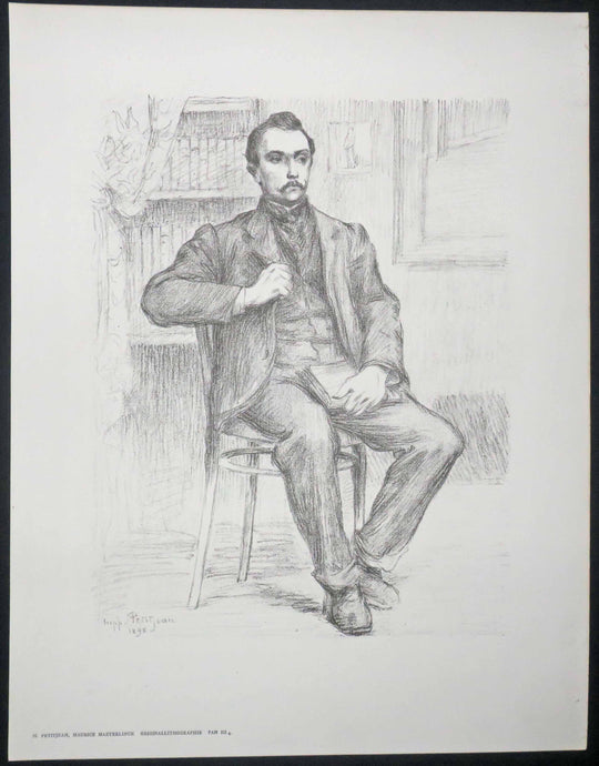 Portrait de Maurice Maeterlinck (Ecrivain francophone Belge).