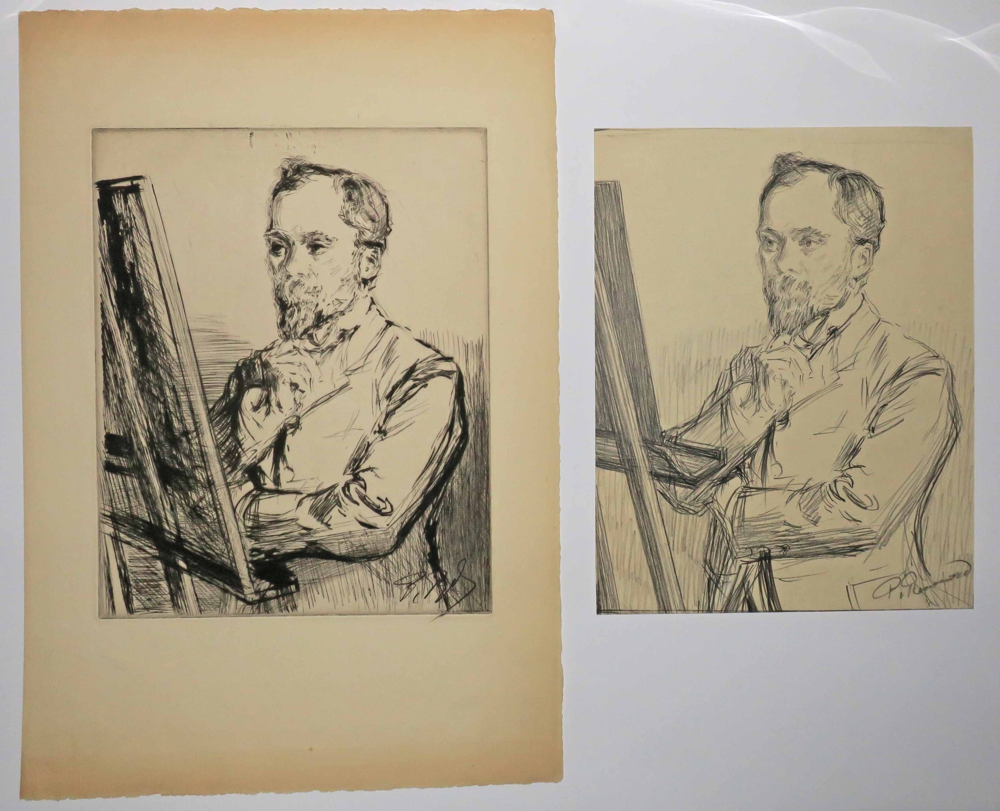 [Peintre à son chevalet].