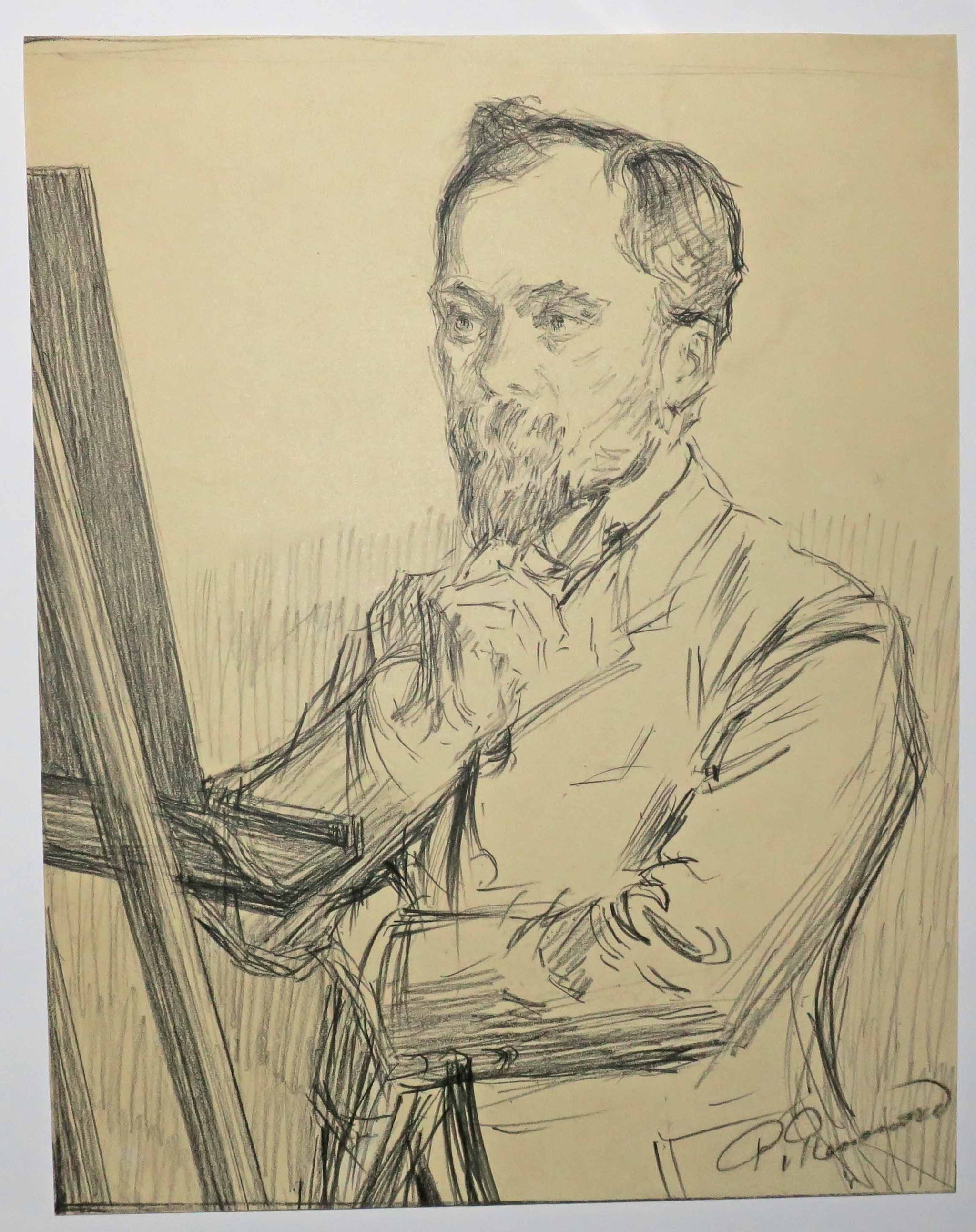 [Peintre à son chevalet].