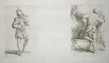 Charger l&#39;image dans la galerie, Soldat regardant par terre avec un bâton sur l&#39;épaule &amp; Soldat de dos avec un bâton. 1656-
