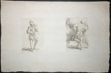 Charger l&#39;image dans la galerie, Soldat regardant par terre avec un bâton sur l&#39;épaule &amp; Soldat de dos avec un bâton. 1656-
