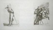 Charger l&#39;image dans la galerie, Soldat de dos avec une lance dans les deux mains &amp; Soldat de dos avec deux autres soldats. 1656-

