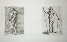 Charger l&#39;image dans la galerie, Jeune fille avec les cheveux attachés &amp; Soldat en pied avec un bâton et un bouclier.
