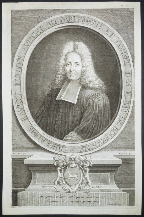 Portrait de Guillaume Raviot, Ecuyer, Avocat au Parlement et Conseil des Etats de Bourgogne. 