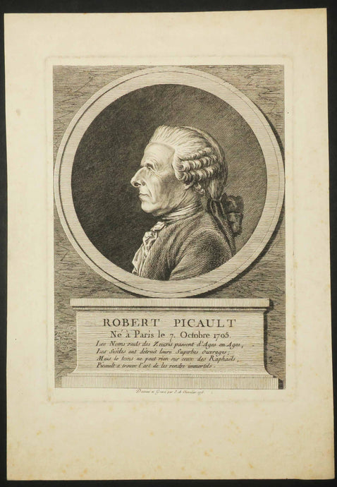 Portrait de Robert Picault, Restaurateur de tableaux (né à Paris le 7 octobre 1705).
