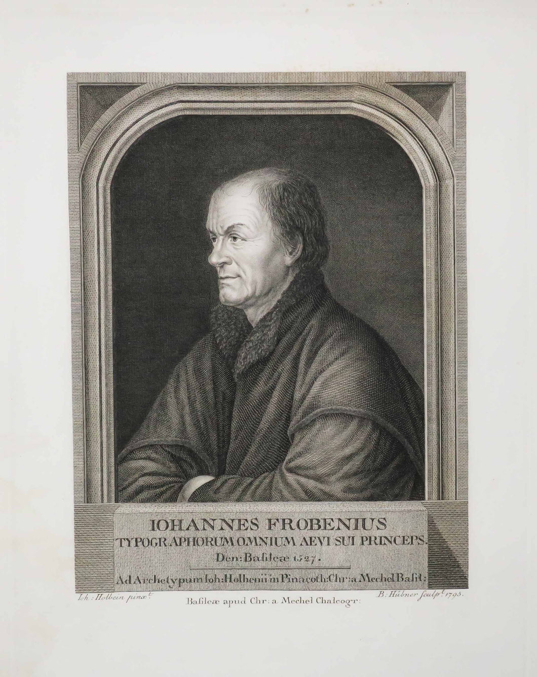 Portrait de Johann Froben, Imprimeur et éditeur bâlois.