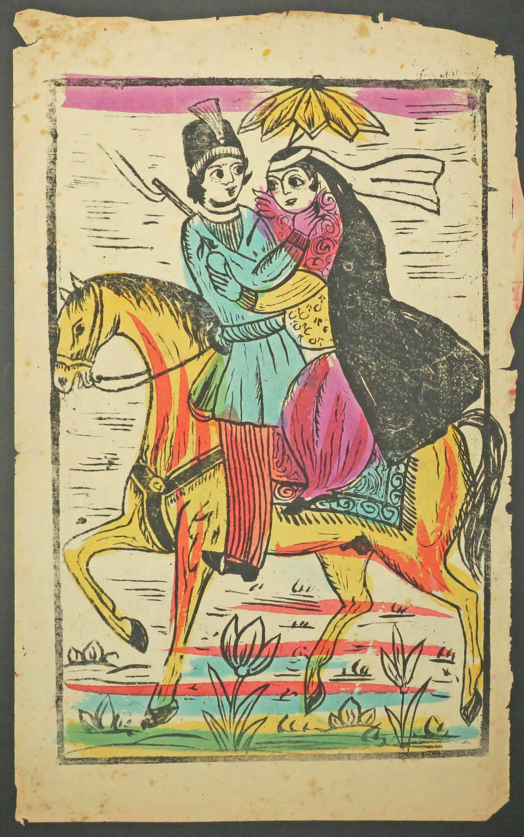 [Couple à cheval]. 