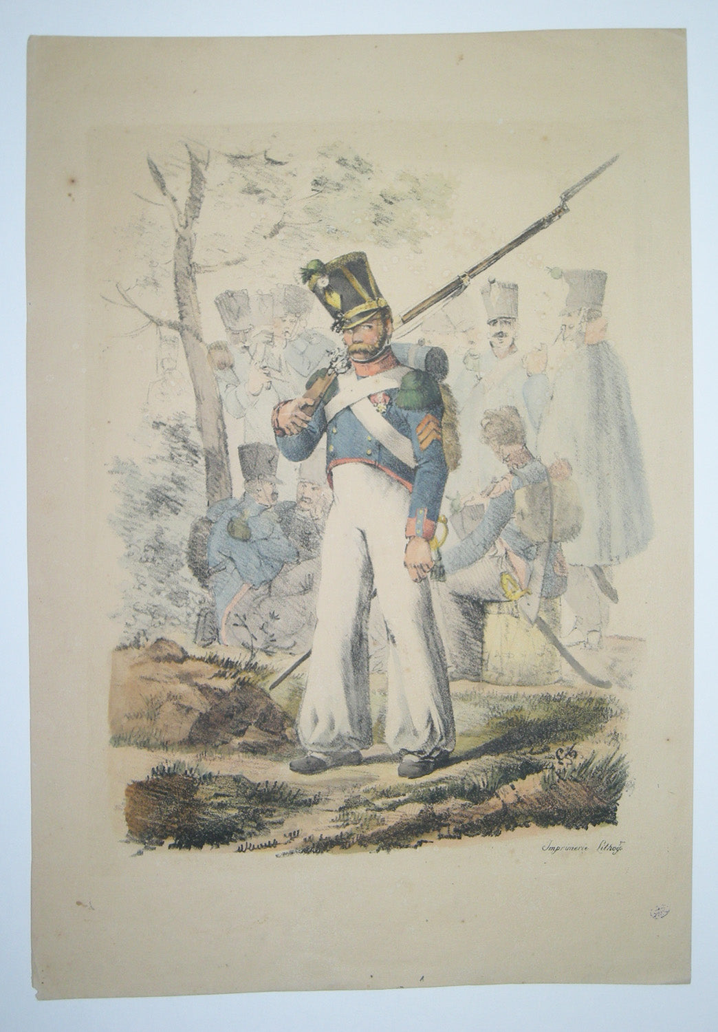 [Militaires au repos].