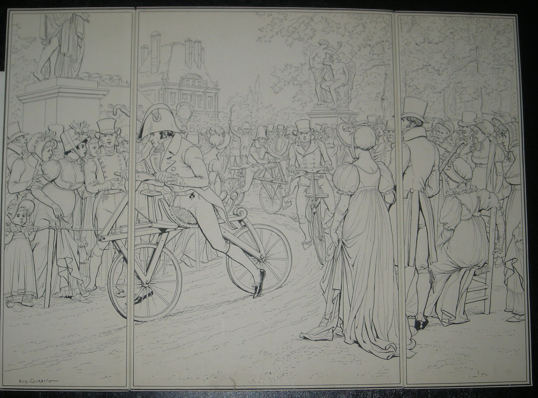 [La course de vélo]. 