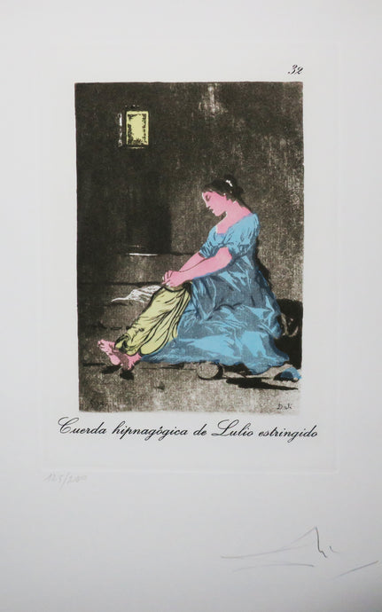 Cuerda hipnagogica de Lulio estringido, Les Caprices de Goya de Dali.
