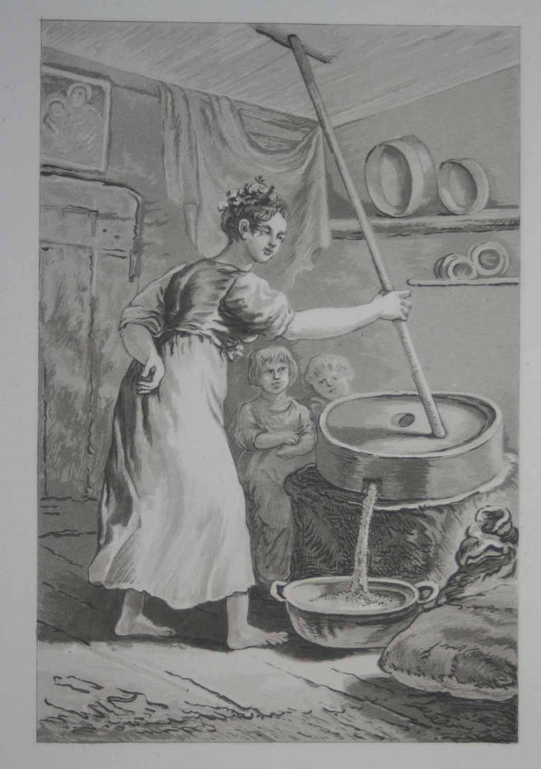 Femme faisant du gruau.