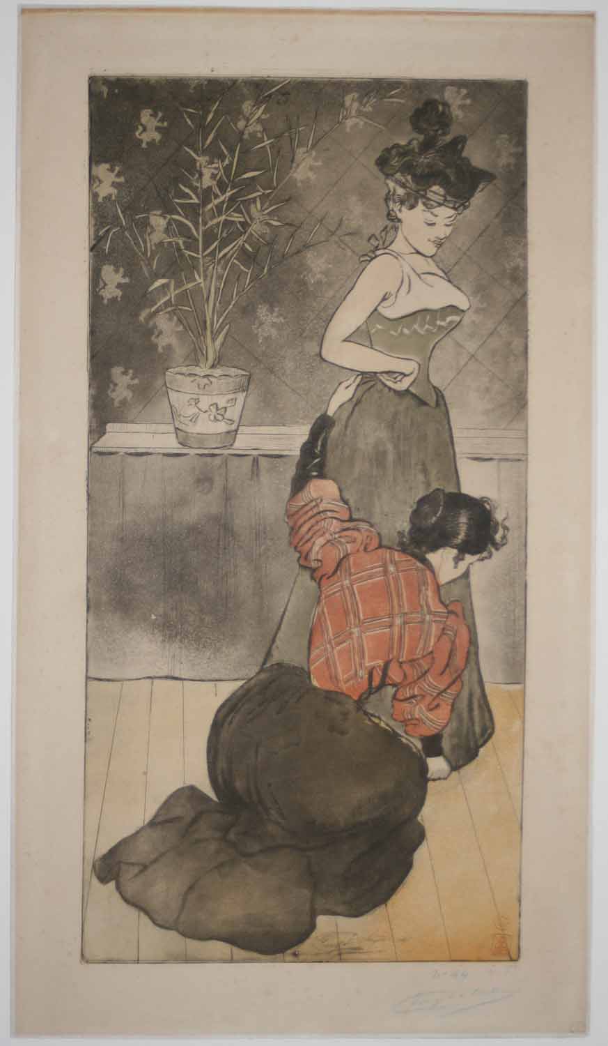 Elégante chez la couturière.