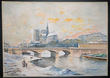 Charger l&#39;image dans la galerie, Pont de l&#39; Archevêché à Paris, Notre Dame. c.
