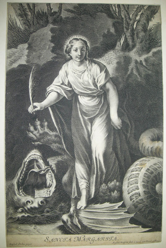 Sainte Marguerite terrassant le dragon. 