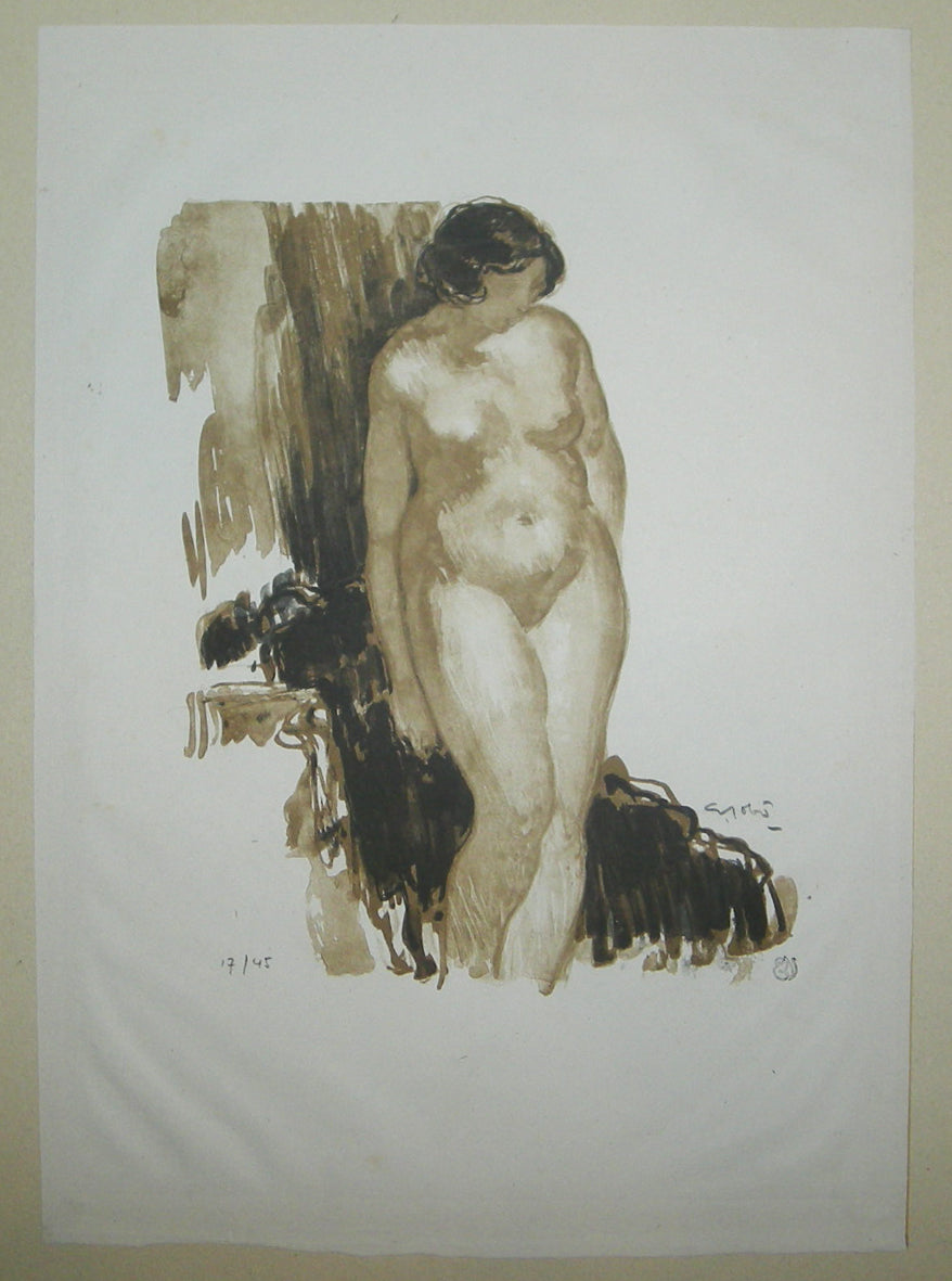 [Femme dénudée posant]. 