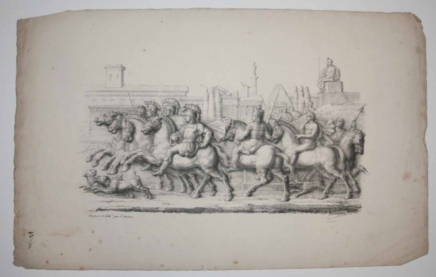 [Scène antique de cavallerie].