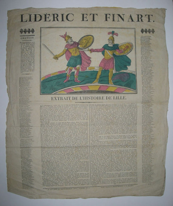 Lidéric et Finart. Extrait de l'Histoire de Lille. Chanson guerrière. 