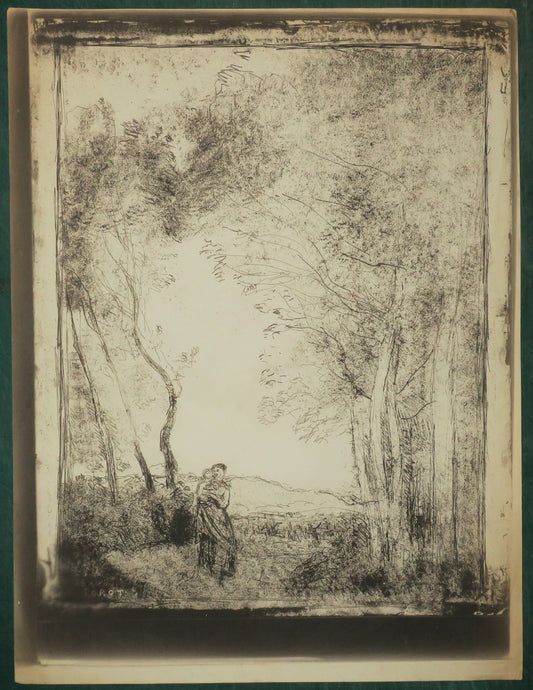 Jeune Mère à l'entrée d'un bois. (1856 - 1er tirage).