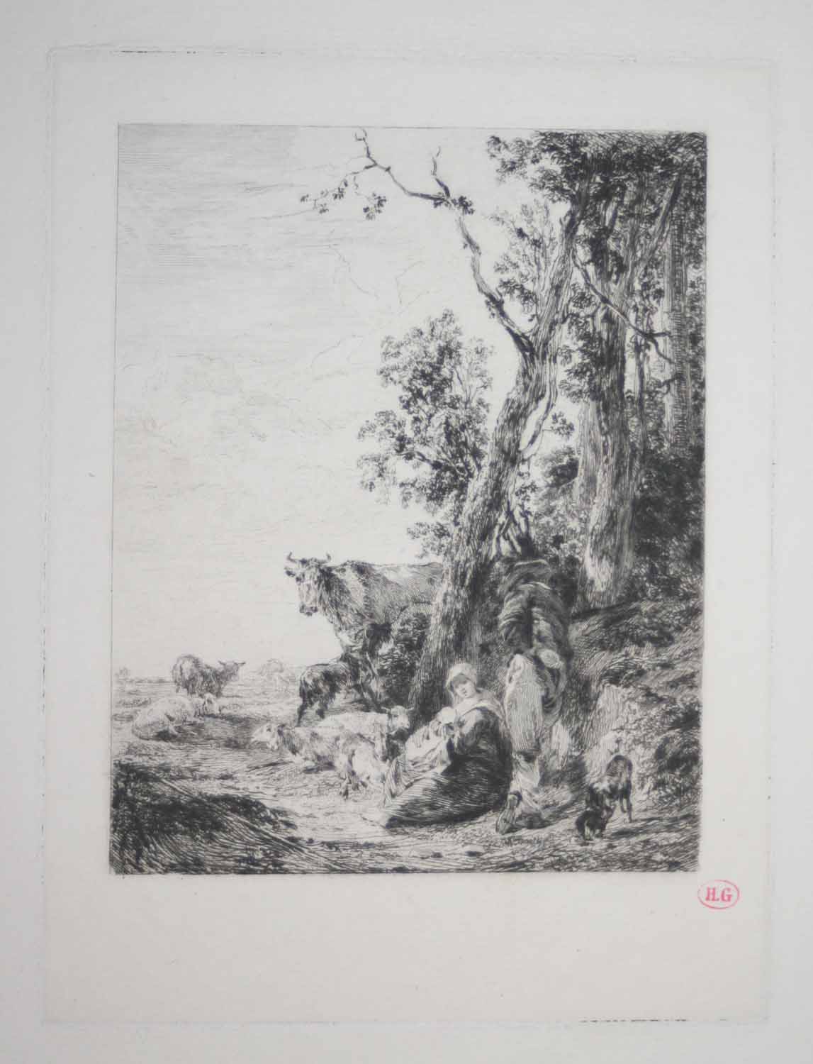 [Famille de bergers et leur troupeau].