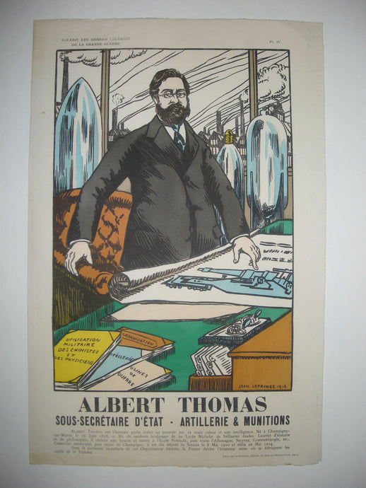 Albert Thomas, Sous-secrétaire d'Etat - Artillerie & Munitions. 