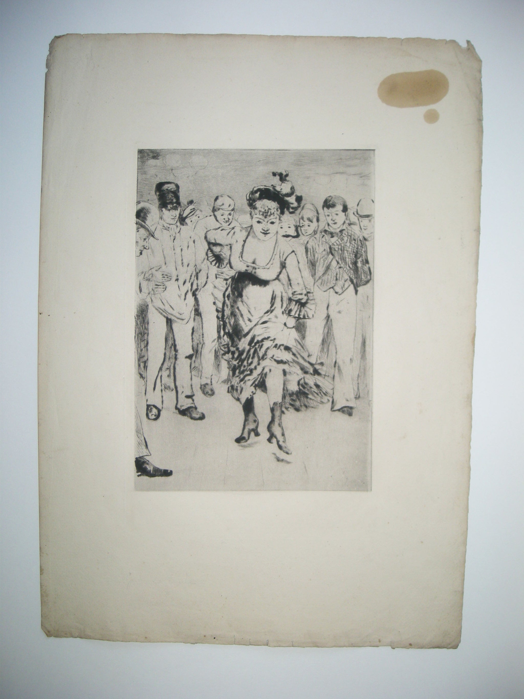 [Scène de cabaret, Femme dansant]. Vers