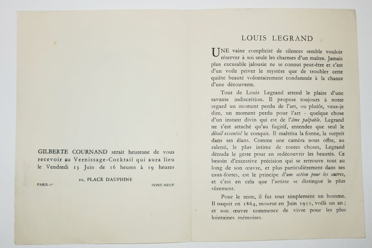 Invitation pour le Vernissage-Cocktail de l'Exposition 