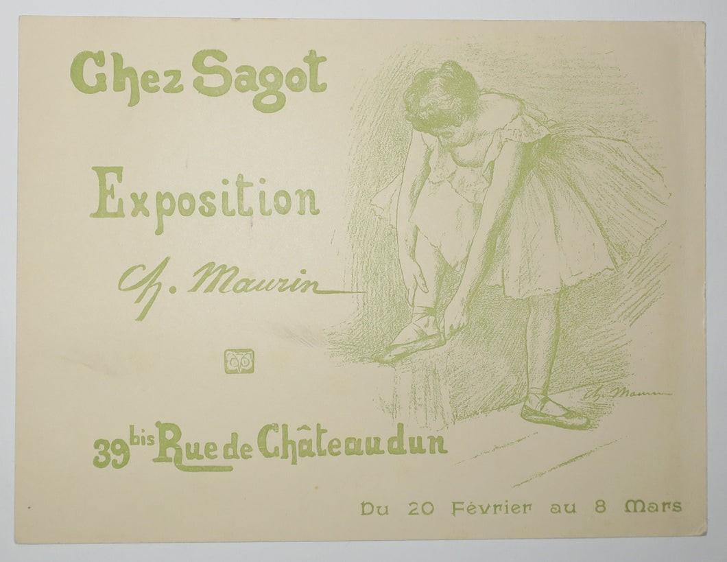 Exposition Ch. Maurin, Chez Sagot, 39 bis Rue de Châteaudun, du 20 février au 8 mars. 
