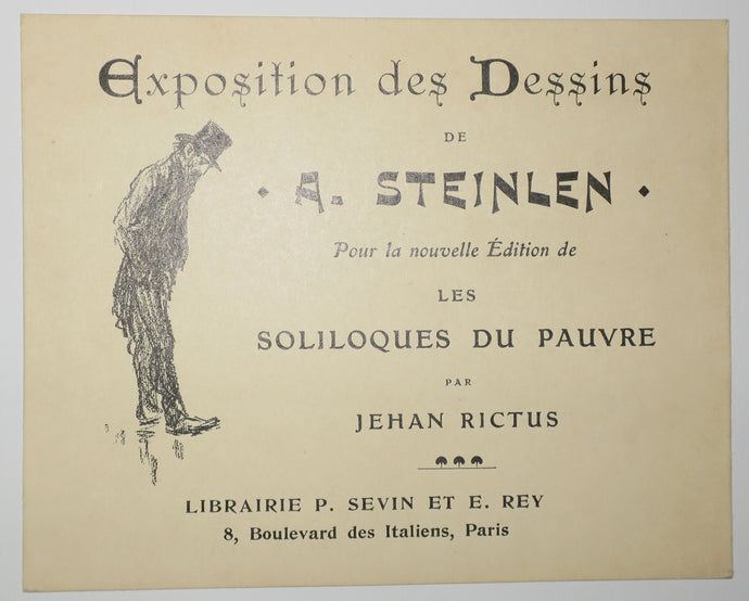 Exposition des Dessins de A. Steinlen pour la nouvelle Edition de 