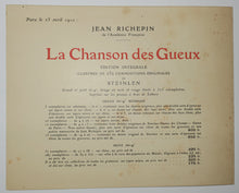 Charger l&#39;image dans la galerie, Exposition de Trois cents dessins de Steinlen, ayant servi à l&#39;illustration de La Chanson de mon premier Livre par Jean Richepin
