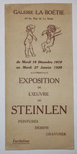 Charger l&#39;image dans la galerie, Invitation pour l&#39;Exposition de l&#39;Œuvre de Steinlen,
