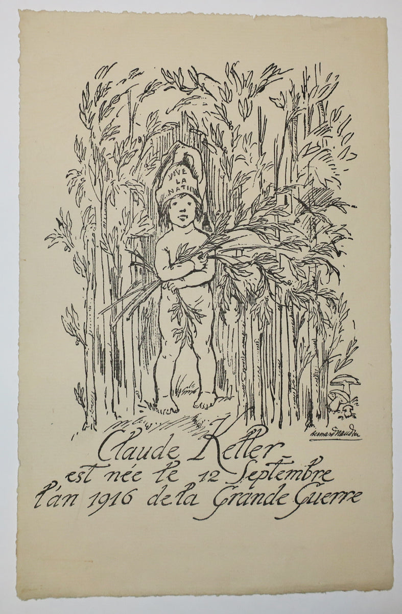 Claude Keller est née le 12 septembre l'an 1916 de la Grande Guerre. (le même).