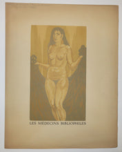 Charger l&#39;image dans la galerie, Menu pour &quot;Les Médecins Bibliophiles&quot;, Dîner du 5 juillet 1938, à l&#39;Alsacienne, 54 boulevard Saint-Michel (Paris).

