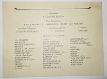 Charger l&#39;image dans la galerie, Invitation de la Société de la Gravure originale en noir (Auguste Rodin Président) pour l&#39;Exposition annuelle le 20 novembre
