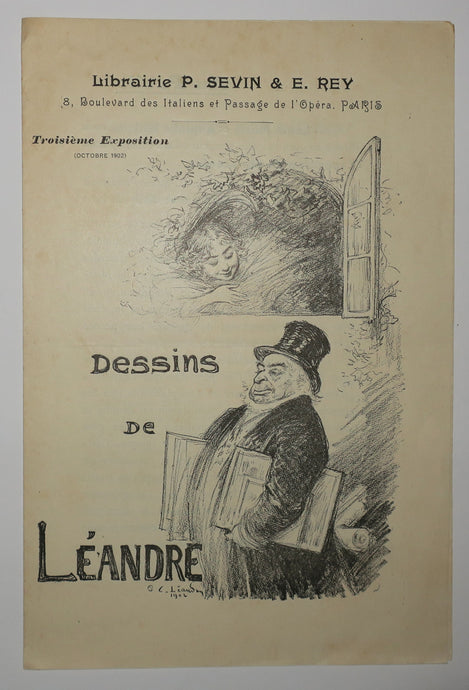 Troisième Exposition (Octobre 1902), Dessins de Léandre, à la Librairie P. Sevin & E. Rey
