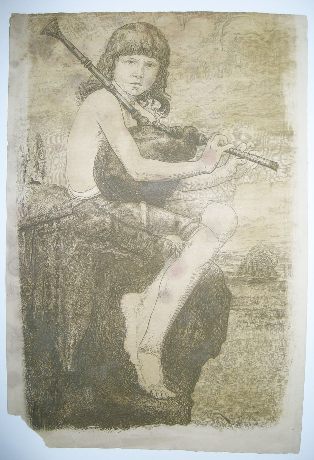 [Le ménestrel assis].