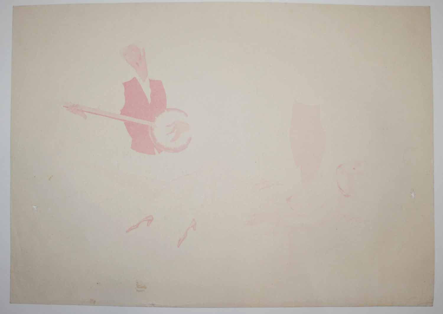 Projet d'éventail. [Berceuse d'une élégante dans un hamac, au clair de lune].