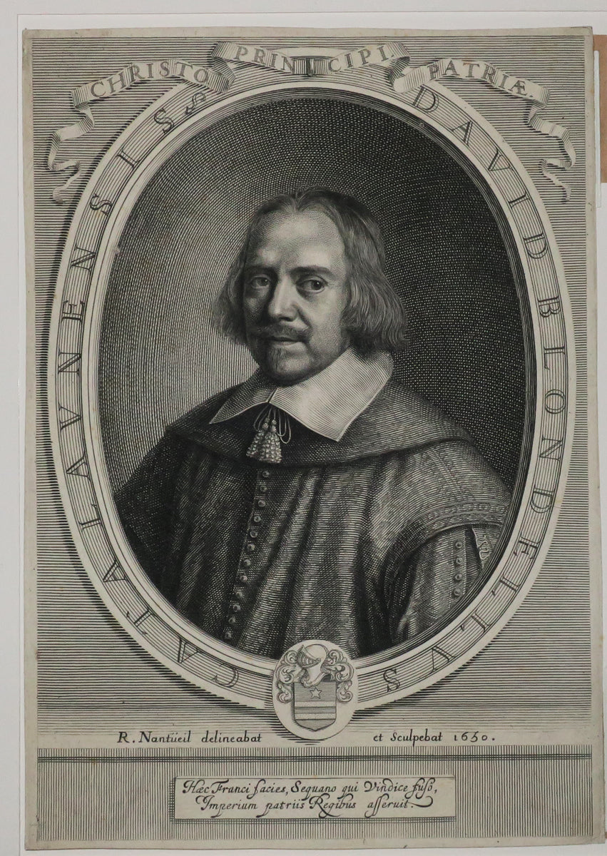 Portrait de David Blondel, de Chaalon en Champagne, Ministre protestant et historien (1591-1655).