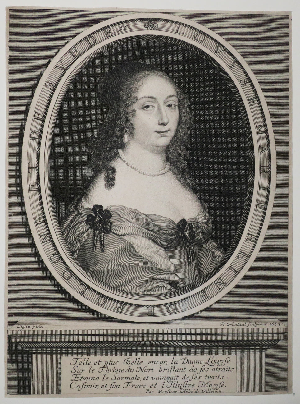 Portrait de Louise Marie de Gonzague, Princesse de Mantoue et de Nevers, Reine de Pologne (1612-1667). 