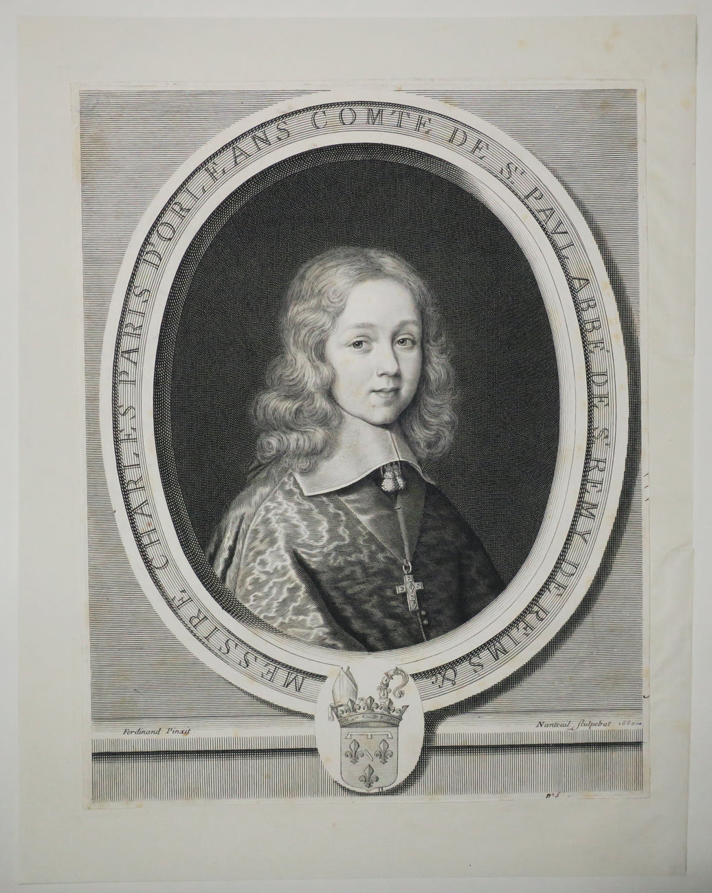 Portrait de Charles-Paris d'Orléans, Longueville, Comte de Saint-Pol (1649-1672). 