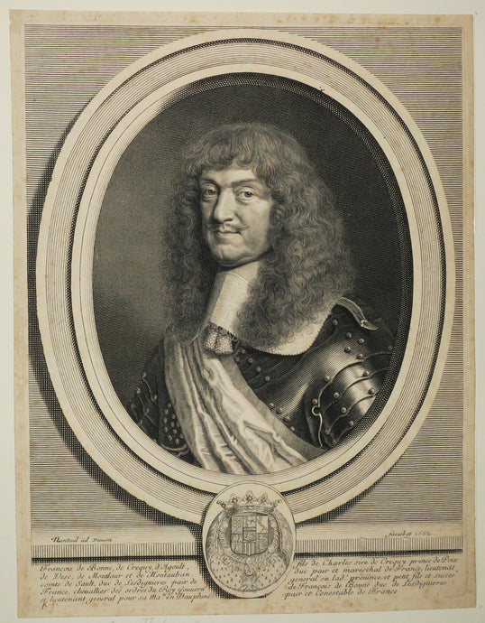 Portrait de François de Bonne, Maréchal de Créquy (1625-1687), homme de guerre du règne de Louis XIV. 
