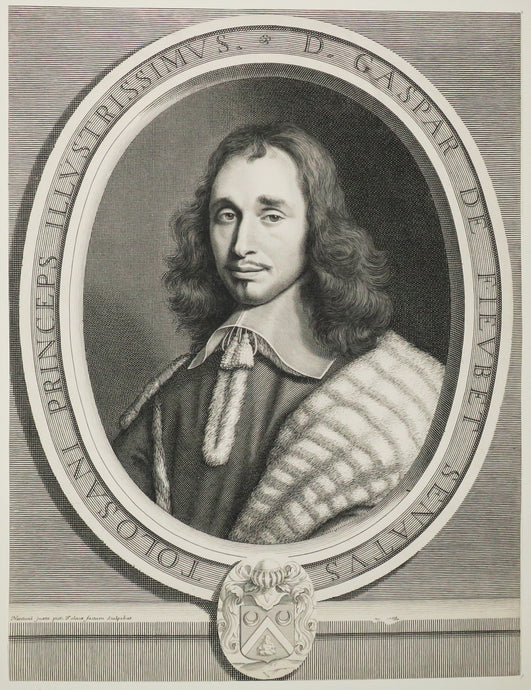 Portrait de Gaspard de Fieubet, Premier Président du Parlement de Toulouse, puis Conseiller ordinaire du Roi Louis XIV et Chancelier de la Reine à Saint-Germain-en-Laye. 