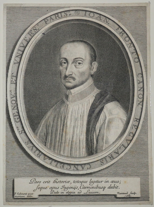 Portrait de Jean Fronteau, Théologien et archéologue, Chanoine de Saint-Augustin puis de Sainte-Geneviève (1614-1662).