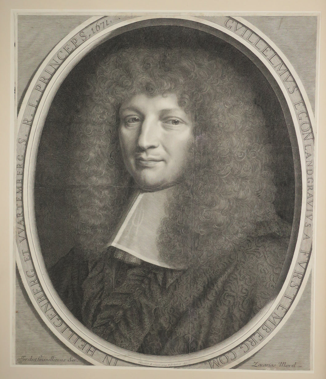 Portrait de Guillaume -Egon, Cardinal de Furstenberg (1629-1704). Evêque de Metz puis de Strasbourg. 